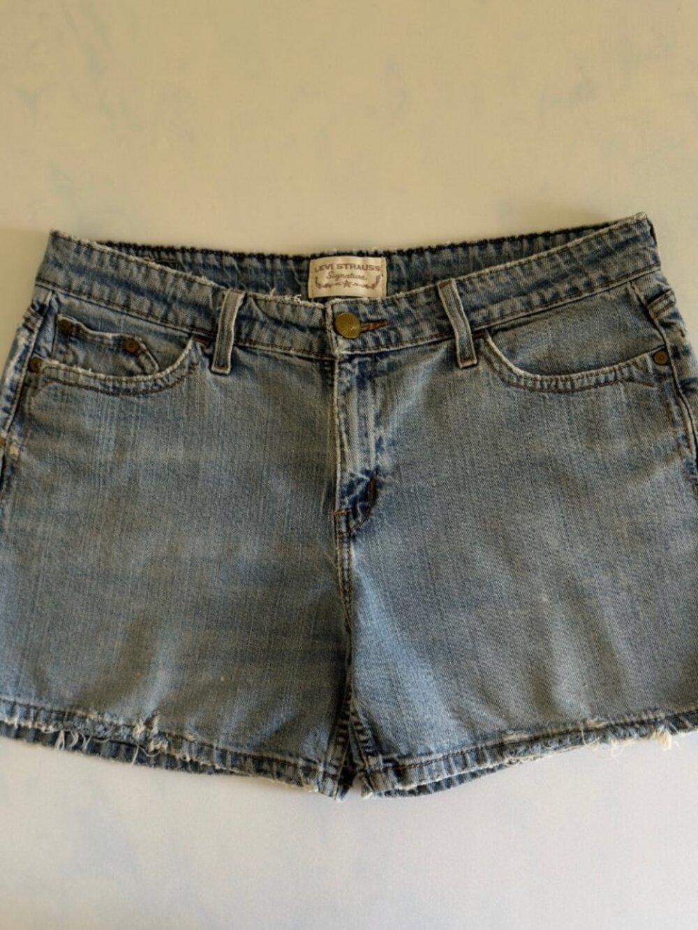 Levi Strauss Signature Distressed Cotton Denim Shorts